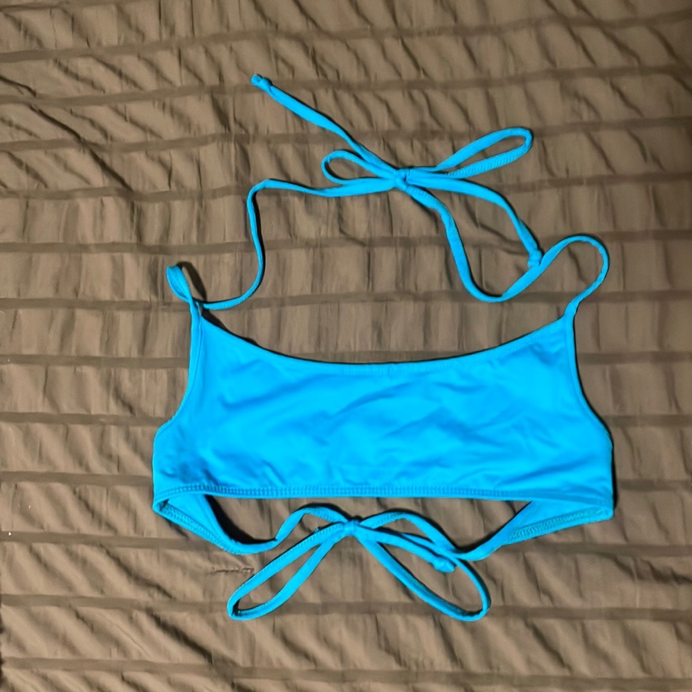 Frankie’s Bikinis aqua blue bikini top! Super cute! Never worn!